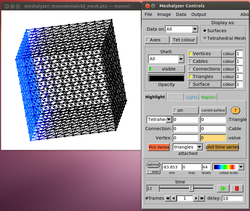 meshalyzer window with variable